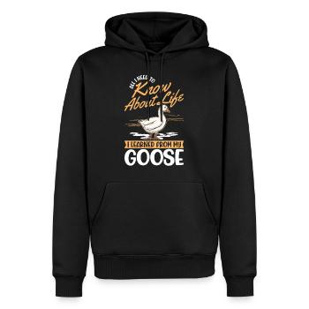 Geese Gift Goose Lovers Goose Breeders - Men’s Premium Organic Hoodie - black - Front - Nico (187cm)