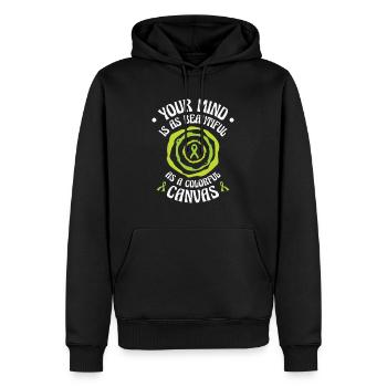 Mois de la sensibilisation artistique pour - Sweat à capuche Premium bio Homme - noir - Devant - Nico (187cm)