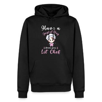 Fête des mères Vacances Grand-mère Cuisine Maman - Sweat à capuche Premium bio Homme - noir - Devant - Nico (187cm)