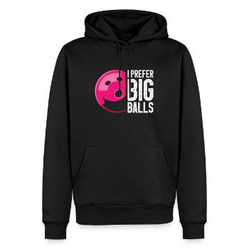 Bowling Frauen Bowler Kugel Strike - Männer Premium Bio Hoodie - Schwarz - Vorne - Nico (187cm)