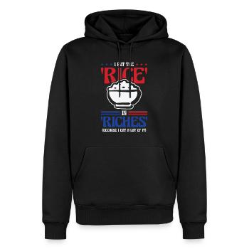 Cuisine asiatique Riz Philippines philippin - Sweat à capuche Premium bio Homme - noir - Devant - Nico (187cm)