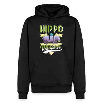 Hippo Whisperer Hippo Hippo - Men’s Premium Organic Hoodie - black - Front - Nico (187cm)