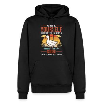Geese Gift Goose Lovers Goose Breeders - Men’s Premium Organic Hoodie - black - Front - Nico (187cm)