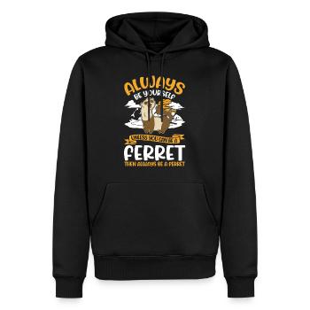 Soyez toujours vous-même Ferret Frettchen - Sweat à capuche Premium bio Homme - noir - Devant - Nico (187cm)