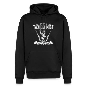 Taxidermiste Remplissage d’assemblage de taxidermie - Sweat à capuche Premium bio Homme - noir - Devant - Nico (187cm)