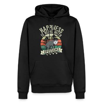 Opossum Lucky Marsupial Possum - Sweat à capuche Premium bio Homme - noir - Devant - Nico (187cm)