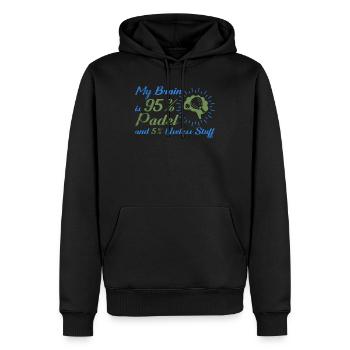 Padel Sportplatz Training Padelspieler - Männer Premium Bio Hoodie - Schwarz - Vorne - Nico (187cm)