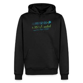 Terrain de sport de padel Formation Joueurs de padel - Sweat à capuche Premium bio Homme - noir - Devant - Nico (187cm)