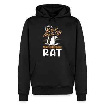 Rat Rat domestique Rat Propriétaire - Sweat à capuche Premium bio Homme - noir - Devant - Nico (187cm)