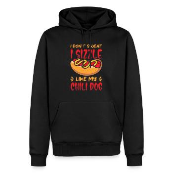 Chili Dog Hot Dog Saucisse Restauration rapide - Sweat à capuche Premium bio Homme - noir - Devant - Nico (187cm)