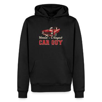Muscle-Car-Enthusiast Autoliebhaber - Männer Premium Bio Hoodie - Schwarz - Vorne - Nico (187cm)