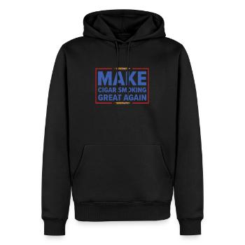 Zigarre Rauchen Zigarren Raucher - Männer Premium Bio Hoodie - Schwarz - Vorne - Nico (187cm)