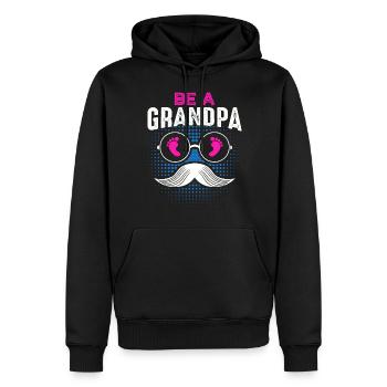 Werdender Opa, Endlich werde ich ein Opa - Männer Premium Bio Hoodie - Schwarz - Vorne - Nico (187cm)