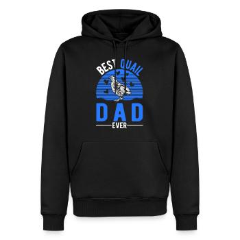 Meilleur papa de caille - Sweat à capuche Premium bio Homme - noir - Devant - Nico (187cm)