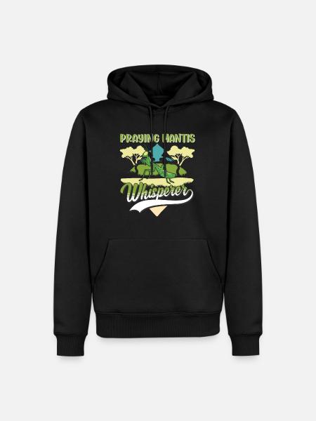 Gottesanbeterin Flüsterer Mantis Fangschrecke - Männer Premium Bio Hoodie - Schwarz