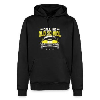 Muscle-Car-Enthusiast Autoliebhaber - Männer Premium Bio Hoodie - Schwarz - Vorne - Nico (187cm)