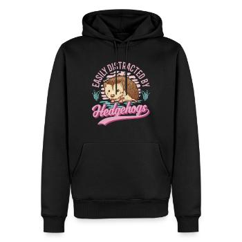 Igel Liebhaber - Männer Premium Bio Hoodie - Schwarz - Vorne - Nico (187cm)