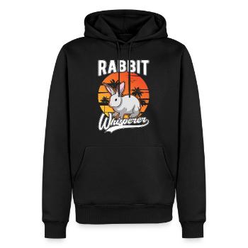 Rabbit Whisperer Rabbit Whisperer - Men’s Premium Organic Hoodie - black - Front - Nico (187cm)