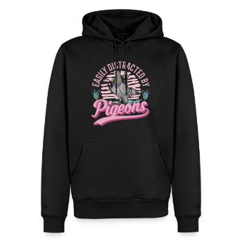 Taube Taubenzüchter Stadttaube Brieftaube - Männer Premium Bio Hoodie - Schwarz - Vorne - Nico (187cm)