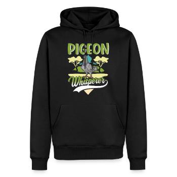 Tauben Flüsterer Stadttaube Taubenzüchter - Männer Premium Bio Hoodie - Schwarz - Vorne - Nico (187cm)