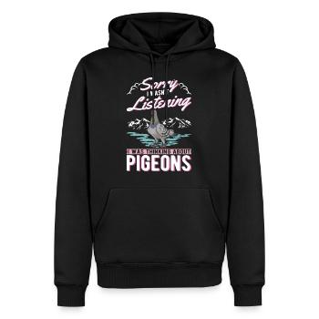 Pigeon Cadeau Pigeon Fancier City Pigeon Pigeonnier Pigeon Transporteur Pigeon - Sweat à capuche Premium bio Homme - noir - Devant - Nico (187cm)
