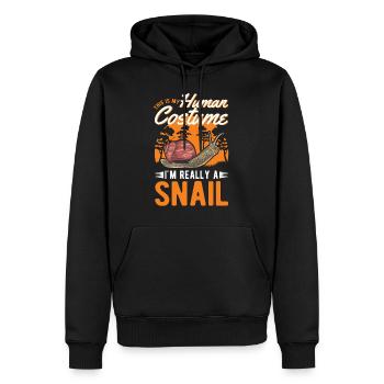 Schnecke Costume Humain Escargot Halloween - Sweat à capuche Premium bio Homme - noir - Devant - Nico (187cm)