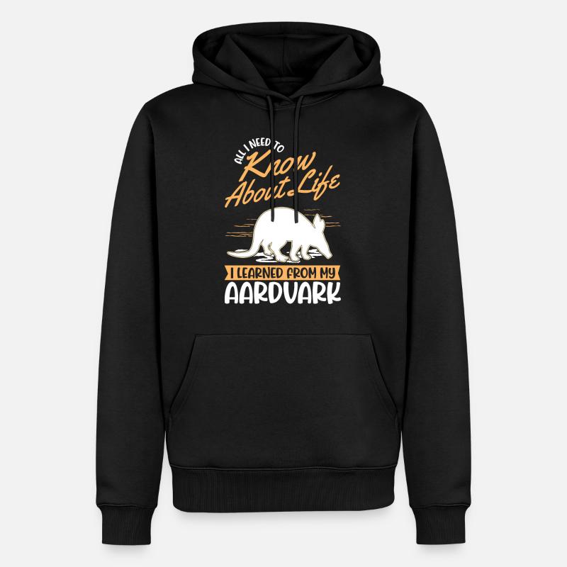 Erdferkel Geschenk Aardvark - Männer Premium Bio Hoodie - Schwarz