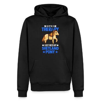 Shetlandpony Therapie Shetland-Pony Shetty - Männer Premium Bio Hoodie - Schwarz - Vorne - Nico (187cm)