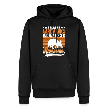 Aardvark Cadeau Aardvark - Sweat à capuche Premium bio Homme - noir - Devant - Nico (187cm)