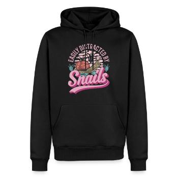 Escargot Cadeau Vignoble Escargot - Sweat à capuche Premium bio Homme - noir - Devant - Nico (187cm)