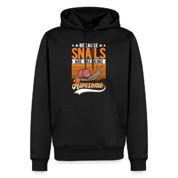 Schnecke Geschenk Weinbergschnecke - Männer Premium Bio Hoodie - Schwarz - Vorne - Nico (187cm)