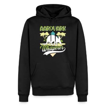 Erdferkel Flüsterer Aardvark Whisperer - Men’s Premium Organic Hoodie - black - Front - Nico (187cm)