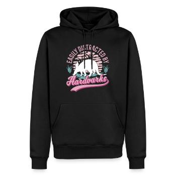 Facilement distrait par Aardvarks Aardvark Aardvark - Sweat à capuche Premium bio Homme - noir - Devant - Nico (187cm)
