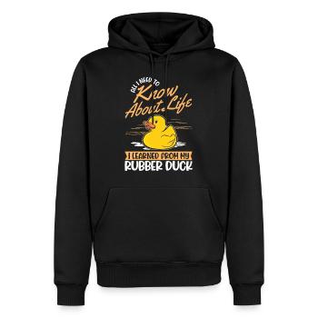 Rubber Duck Lover Rubber Duck Rubber Duck - Men’s Premium Organic Hoodie - black - Front - Nico (187cm)
