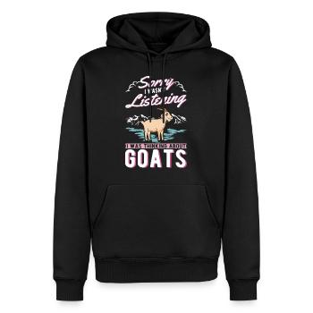 Chèvres Cadeau Chèvre Hôte Chèvre - Sweat à capuche Premium bio Homme - noir - Devant - Nico (187cm)