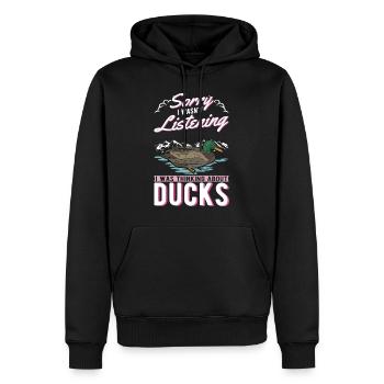 Amoureux du canard Cadeau Éleveur de canards - Sweat à capuche Premium bio Homme - noir - Devant - Nico (187cm)