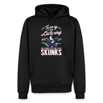 Stinktier Geschenk - Männer Premium Bio Hoodie - Schwarz - Vorne - Nico (187cm)