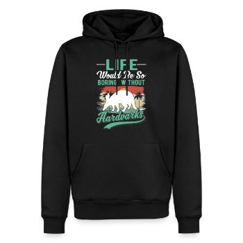 Aardvark Cadeau Aardvark - Sweat à capuche Premium bio Homme - noir - Devant - Nico (187cm)
