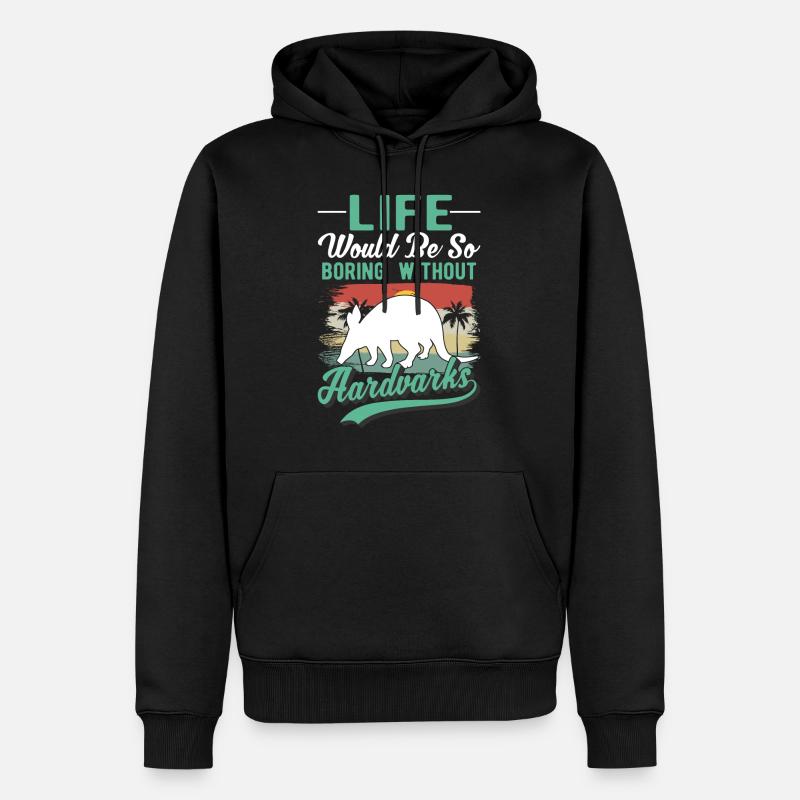 Aardvark Cadeau Aardvark - Sweat à capuche Premium bio Homme - noir