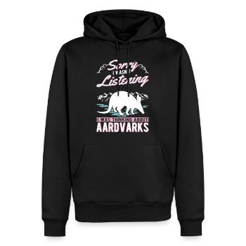 Erdferkel Geschenk Aardvark - Männer Premium Bio Hoodie - Schwarz - Vorne - Nico (187cm)