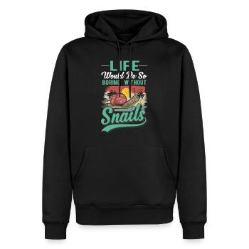 Schnecke Geschenk Weinbergschnecke - Männer Premium Bio Hoodie - Schwarz - Vorne - Nico (187cm)