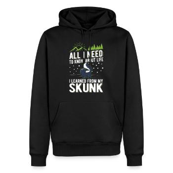 Skunk Spruch Stinktier - Männer Premium Bio Hoodie - Schwarz - Vorne - Nico (187cm)