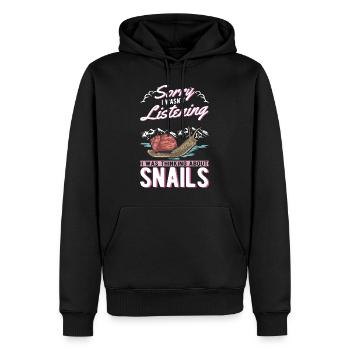 Schnecke Geschenk Weinbergschnecke - Männer Premium Bio Hoodie - Schwarz - Vorne - Nico (187cm)