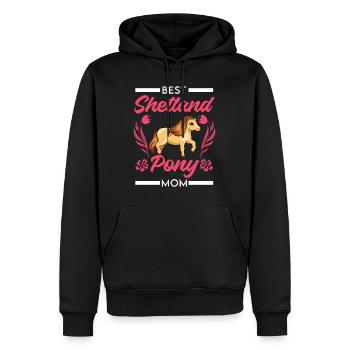Beste Shetland Pony Mama - Männer Premium Bio Hoodie - Schwarz - Vorne - Nico (187cm)
