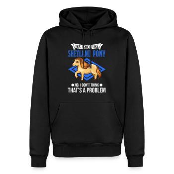 Shetland Pony Odeur Cadeau Shetty - Sweat à capuche Premium bio Homme - noir - Devant - Nico (187cm)