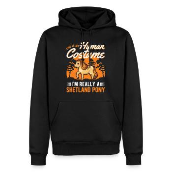 Shetland Pony Kostüm Geschenk Shetty - Männer Premium Bio Hoodie - Schwarz - Vorne - Nico (187cm)