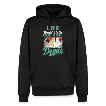 Degu Gift Shrub Rat Forest Degu - Men’s Premium Organic Hoodie - black - Front - Nico (187cm)
