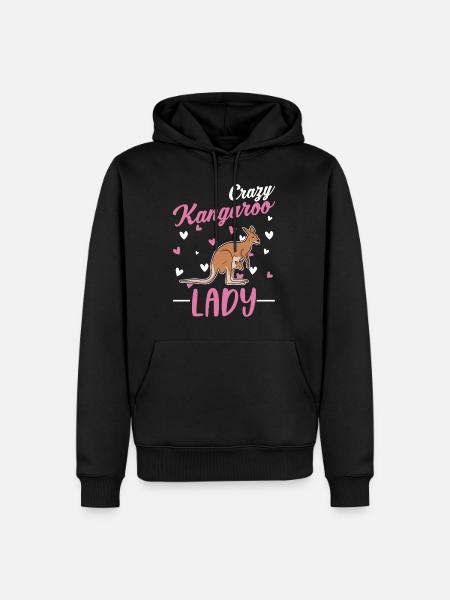 Crazy Kangaroo Woman - Men’s Premium Organic Hoodie - black