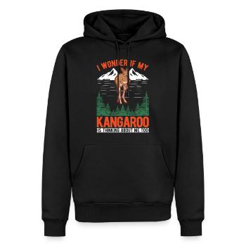 Australisches Känguru Australien Kangaroo - Männer Premium Bio Hoodie - Schwarz - Vorne - Nico (187cm)