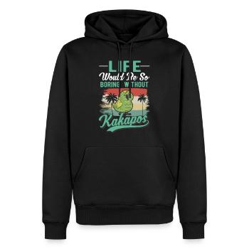 Kakapo Vogel Nachtpapagei - Männer Premium Bio Hoodie - Schwarz - Vorne - Nico (187cm)